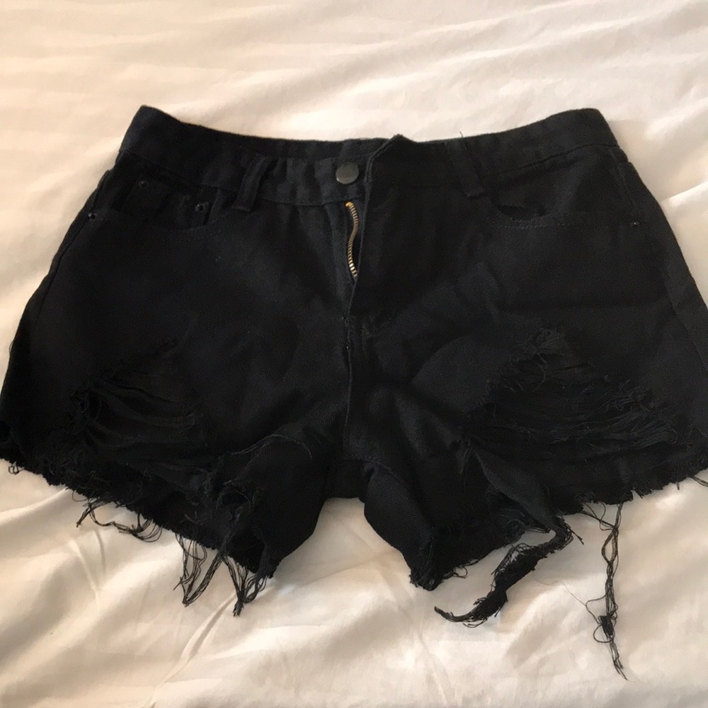Black short shorts